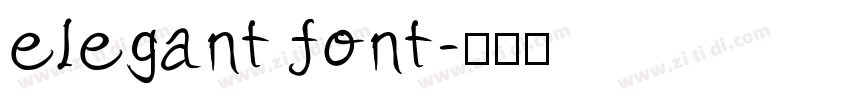 elegant font字体转换